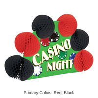12 Pack Bulk Casino 2-Sided Party Centerpiece