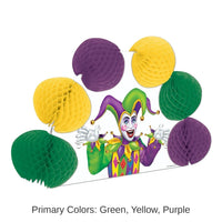 12 Pack Bulk Mardi Gras 2-Sided Centerpiece