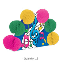 12 Pack Bulk Musical Notes 2-Sided Party Centerpiece