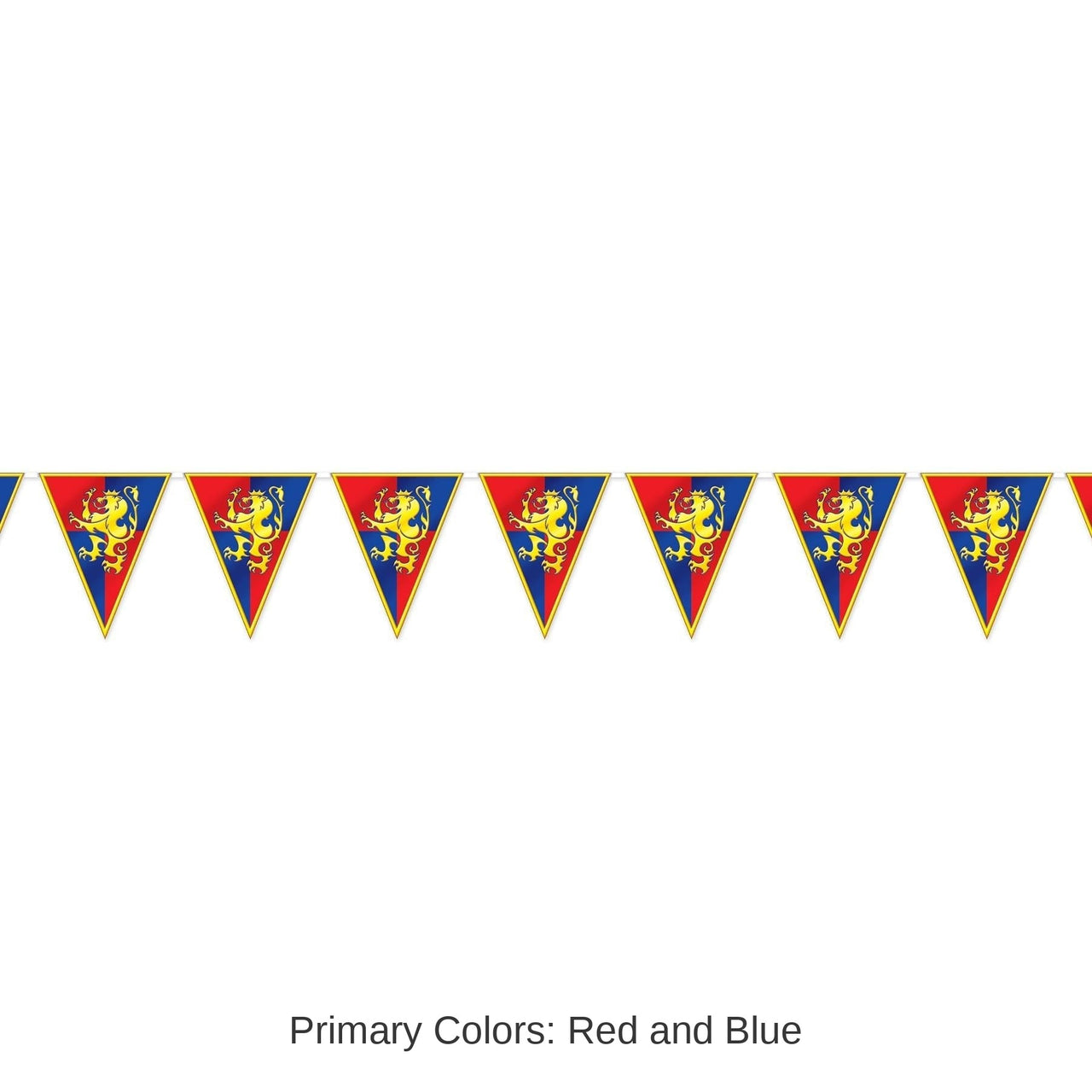 12 Pack Bulk Medieval Pennant Party Banner