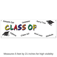 12 Pack Bulk Class Of Year Graduation Party Sign Banner