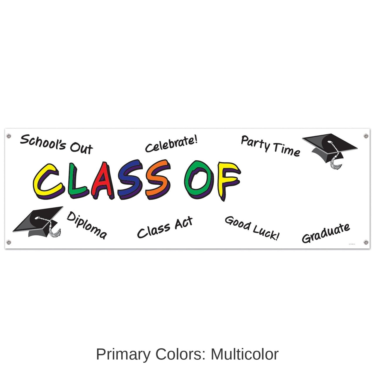 12 Pack Bulk Class Of Year Graduation Party Sign Banner