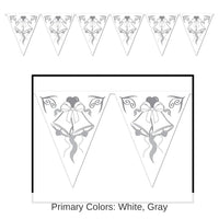 12 Pack Bulk Wedding Bells Pennant Banner