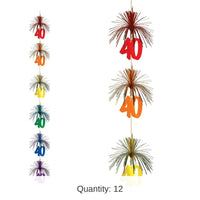 12 Pack Bulk 40th Birthday Party Firework Stringer