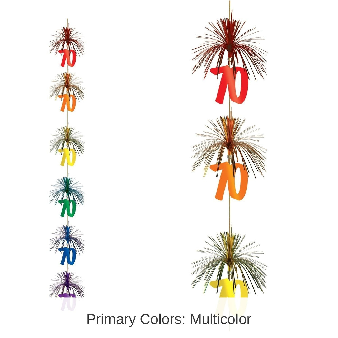 12 Pack Bulk 70th Birthday Party Firework Stringer