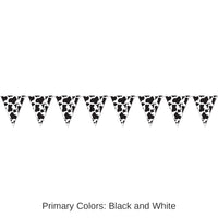 12 Pack Bulk Cow Print Pennant Party Banner