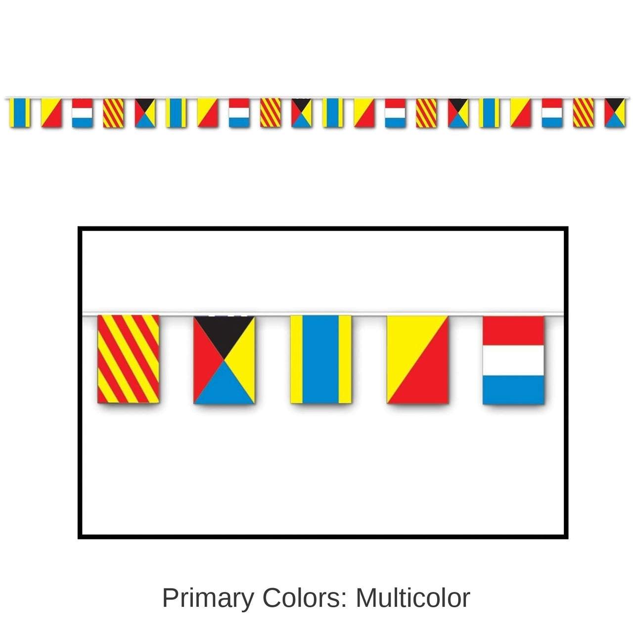 12 Pack Bulk Nautical Flag Pennant Party Banner