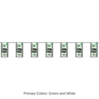 12 Pack Bulk $100 Bill Pennant Party Banner