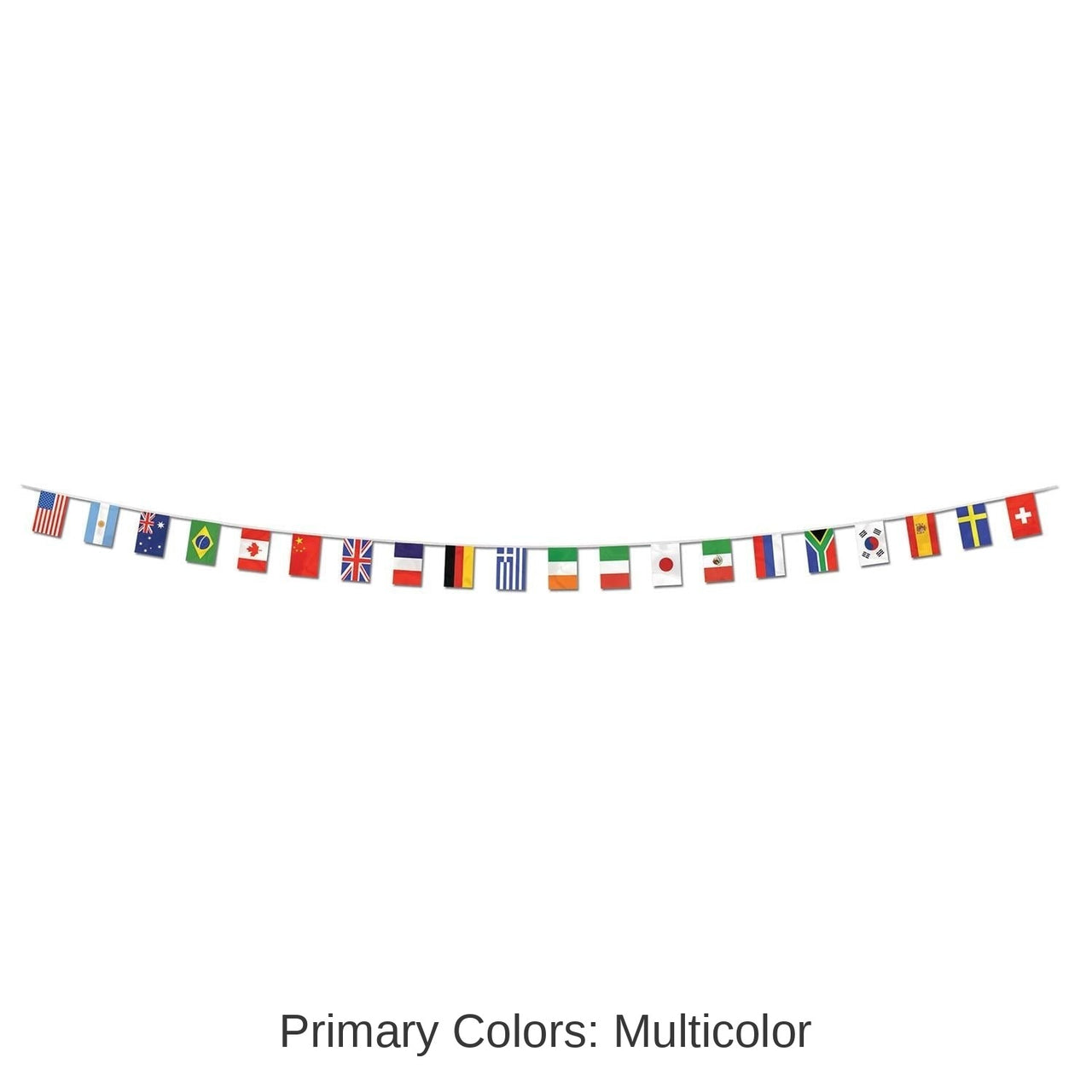 12 Pack Bulk International Flag Pennant Party Banner (12"x 23ft)