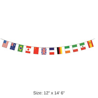 12 Pack Bulk International Flag Pennant Party Banner (12