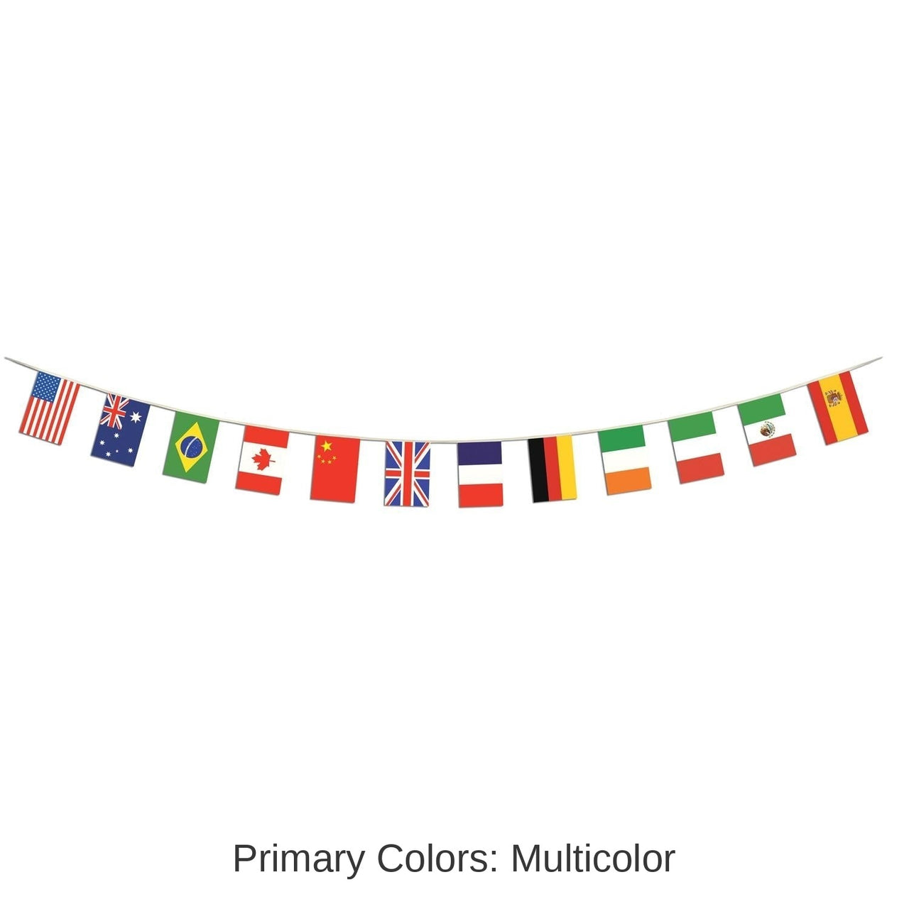 12 Pack Bulk International Flag Pennant Party Banner (12" x 14' 6")