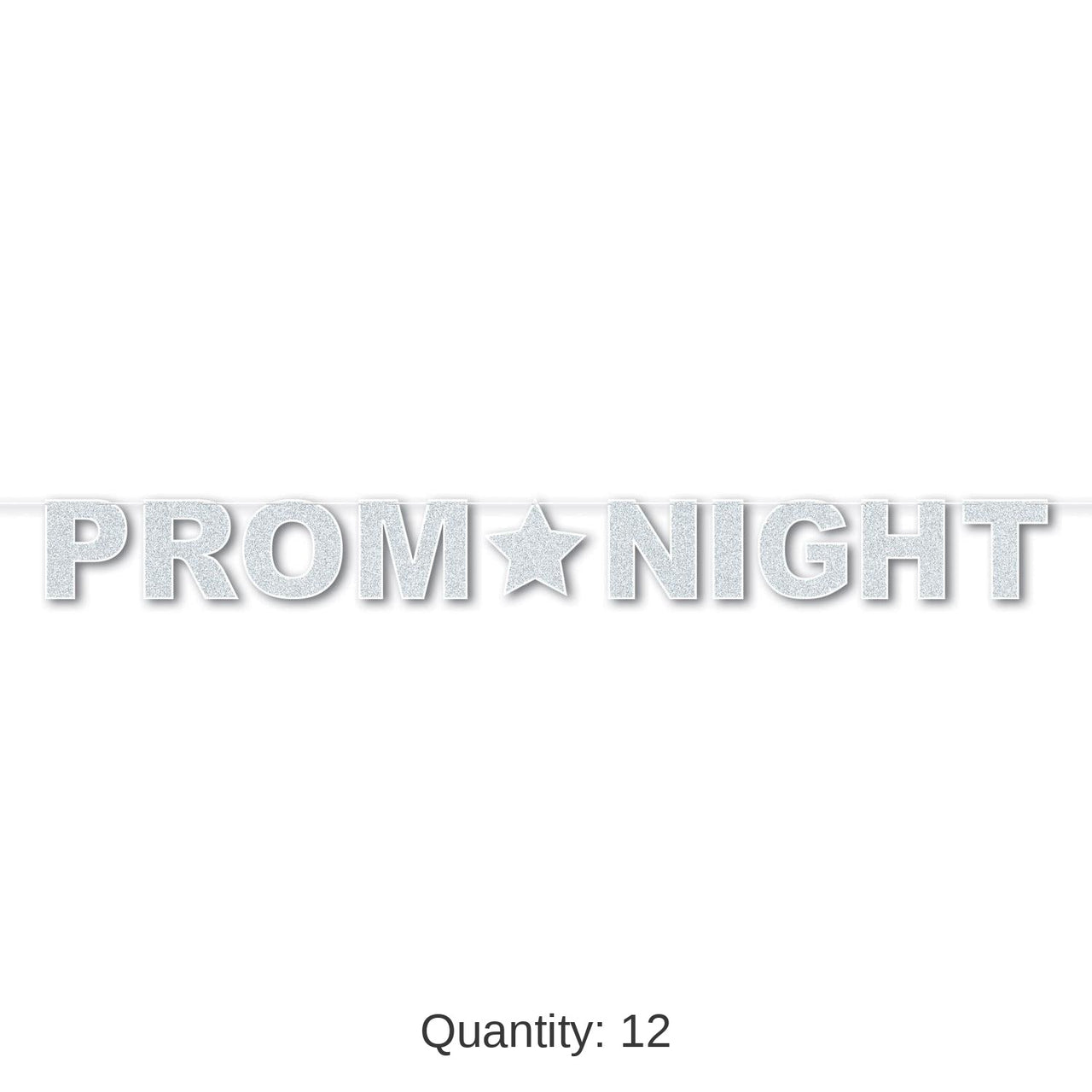 12 Pack Bulk Glittered Prom Night Party Streamer