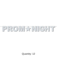 12 Pack Bulk Glittered Prom Night Party Streamer