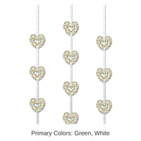 36 Piece Bulk Heart Ribbon Stringers