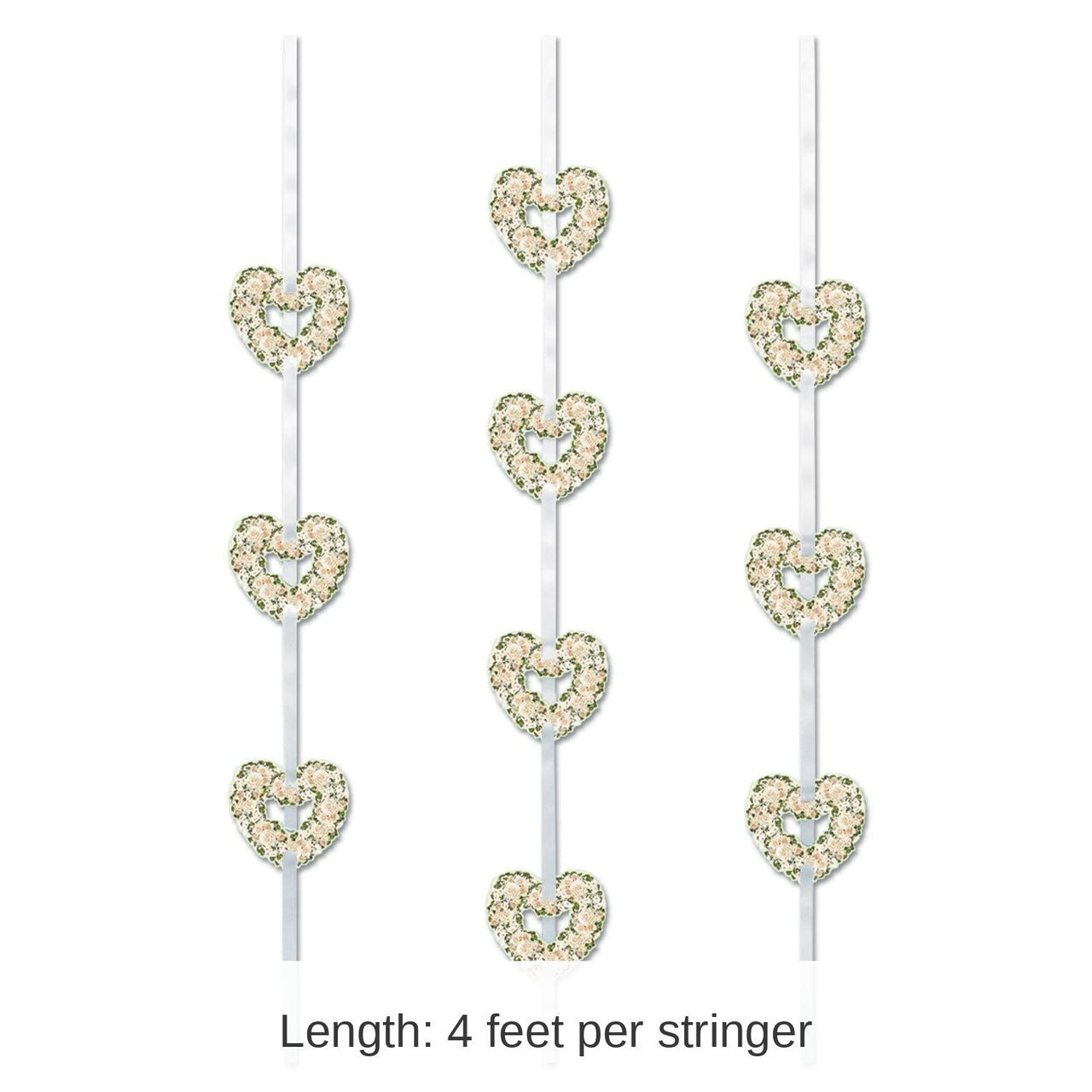 36 Piece Bulk Heart Ribbon Stringers