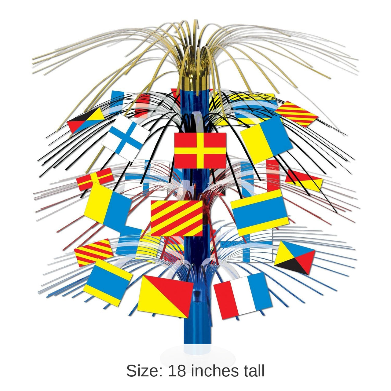6 Pack Bulk Nautical Flag Cascade Party Centerpiece