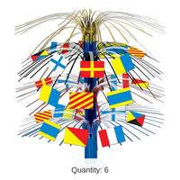 6 Pack Bulk Nautical Flag Cascade Party Centerpiece