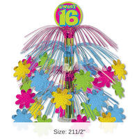 6 Pack Bulk Sweet 16 Birthday Party Cascade Centerpiece- Multicolor