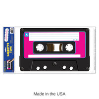 12 Pack Bulk Cassette Tape Peel 'N Place Clings Party Decor