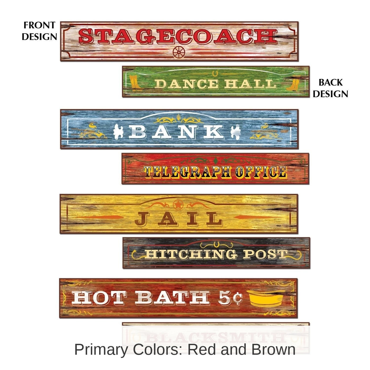 48 Pack Bulk Western Sign Party Cutouts