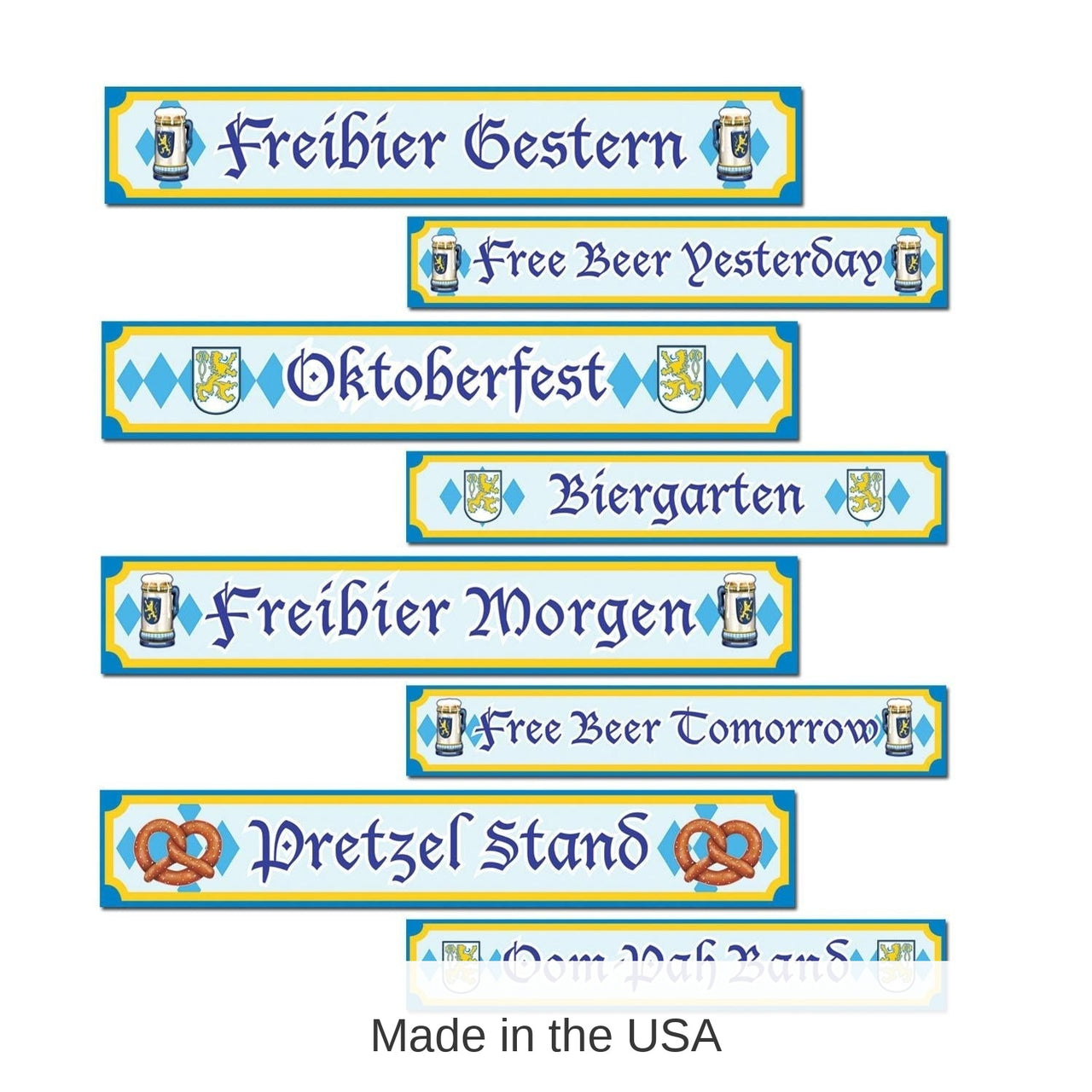 48 Pack Bulk Oktoberfest Sign Cutouts