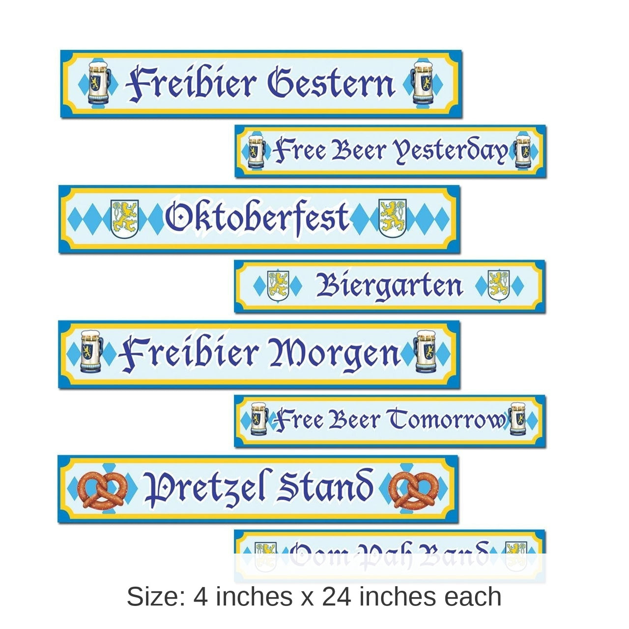 48 Pack Bulk Oktoberfest Sign Cutouts