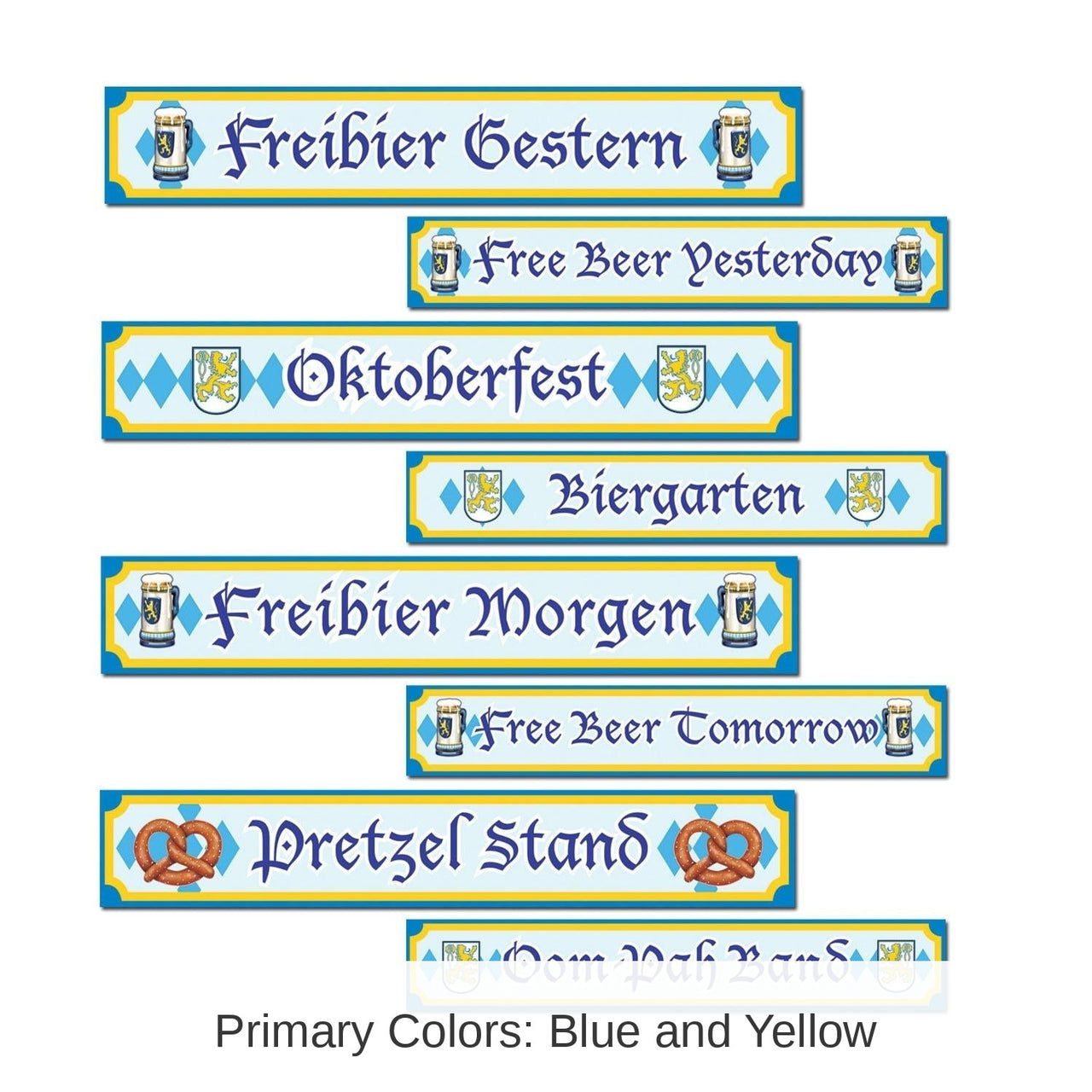 48 Pack Bulk Oktoberfest Sign Cutouts