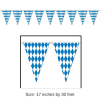 12 Pack Bulk 30 ft. Oktoberfest Pennant Banner