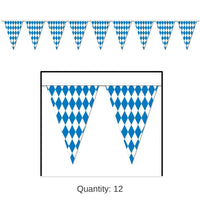 12 Pack Bulk 30 ft. Oktoberfest Pennant Banner