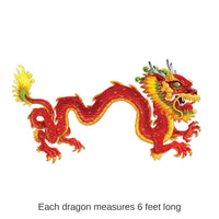 12 Pack Bulk 6 ft. Jointed Dragon Party Decoration- Red