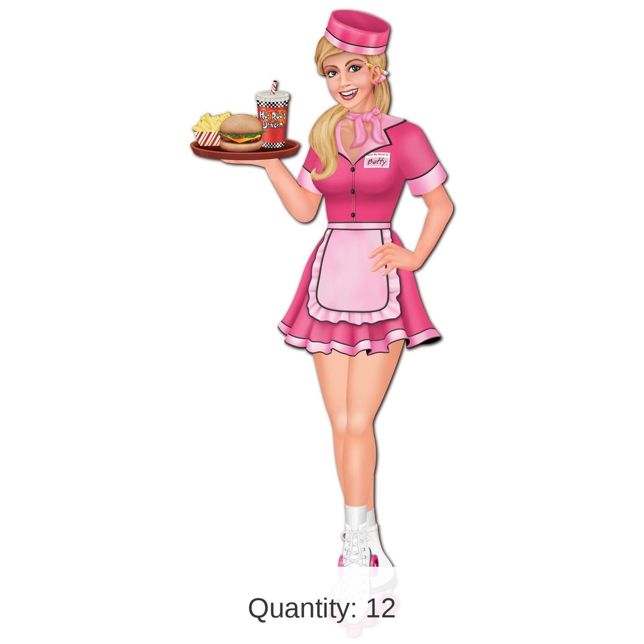 12 Pack Bulk Jointed Carhop Party Decoration