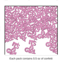 12 Pack Bulk It's A Girl Confetti- Pink