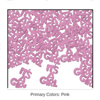 12 Pack Bulk It's A Girl Confetti- Pink