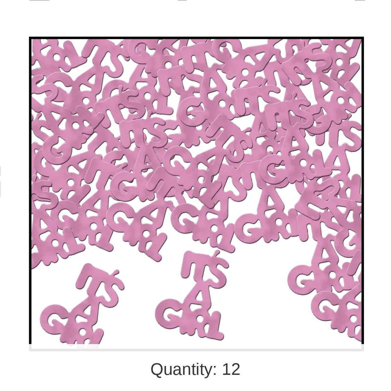 12 Pack Bulk It's A Girl Confetti- Pink