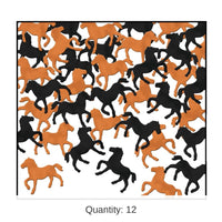 12 Pack Bulk Confetti Horses Decorations black/copper (1 Oz per Pack)