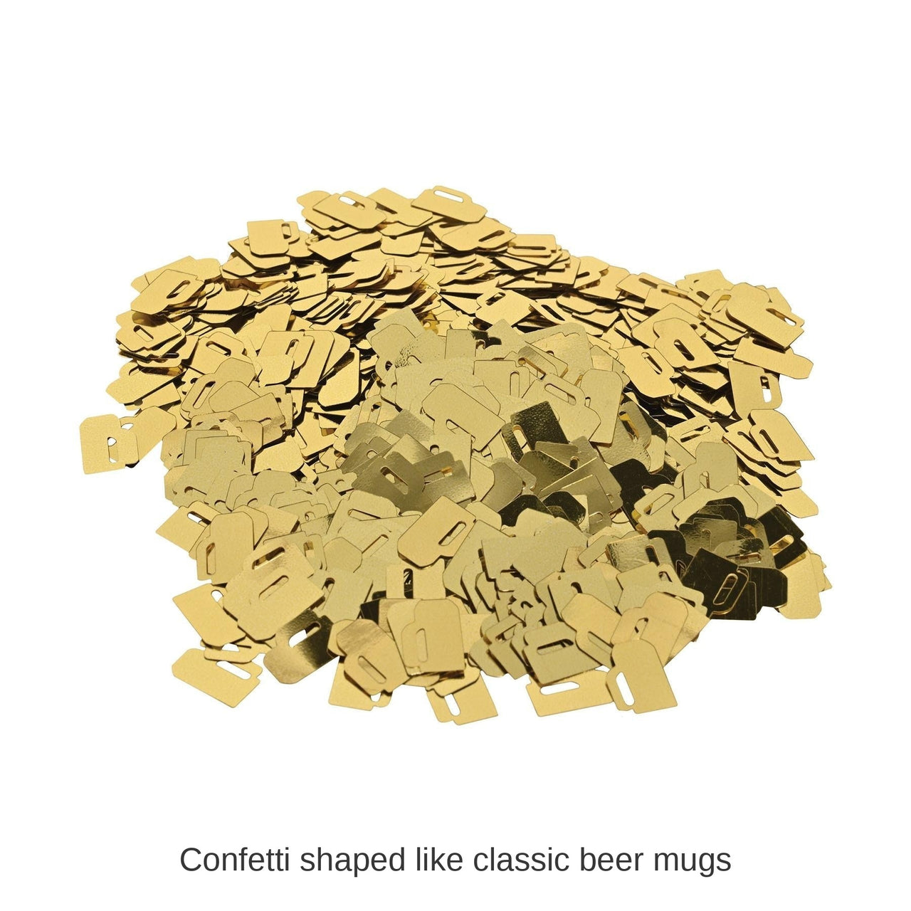 12 Pack Bulk Oktoberfest Confetti Beer Mugs gold (1 Oz per Pack)