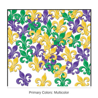 12 Pack Bulk Mardi Gras Confetti Fleur De Lis gold - green - purple (1 Oz per Pack)