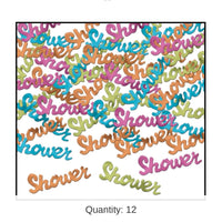 12 Pack Bulk Shower Confetti (0.5 Oz/Pkg)