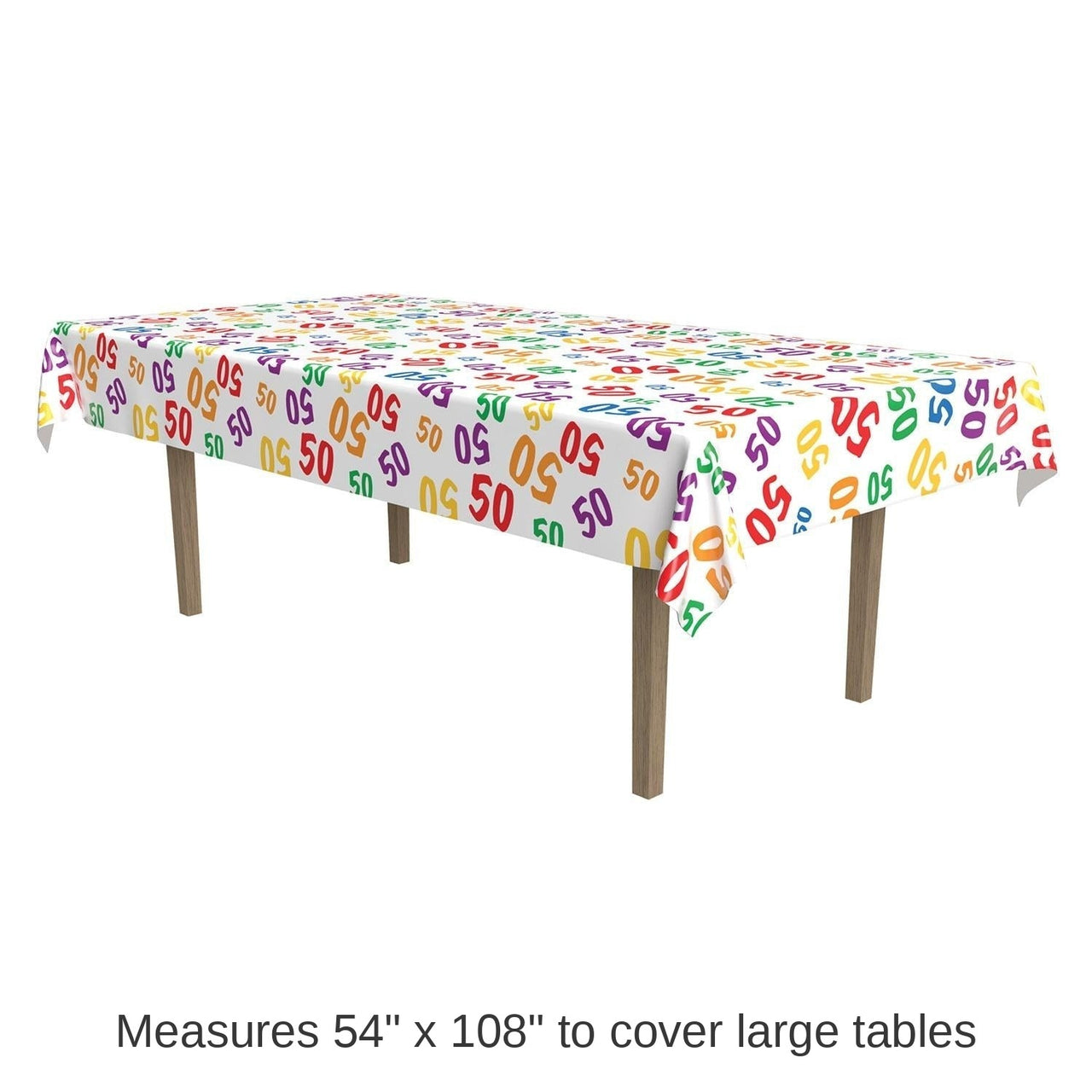 12 Pack Bulk 50th Birthday Party Tablecover