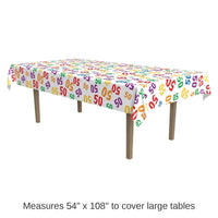12 Pack Bulk 50th Birthday Party Tablecover