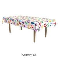 12 Pack Bulk 70th Birthday Party Tablecover