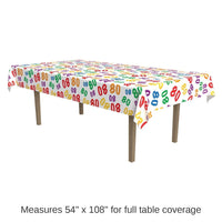 12 Pack Bulk 80th Birthday Party Tablecover