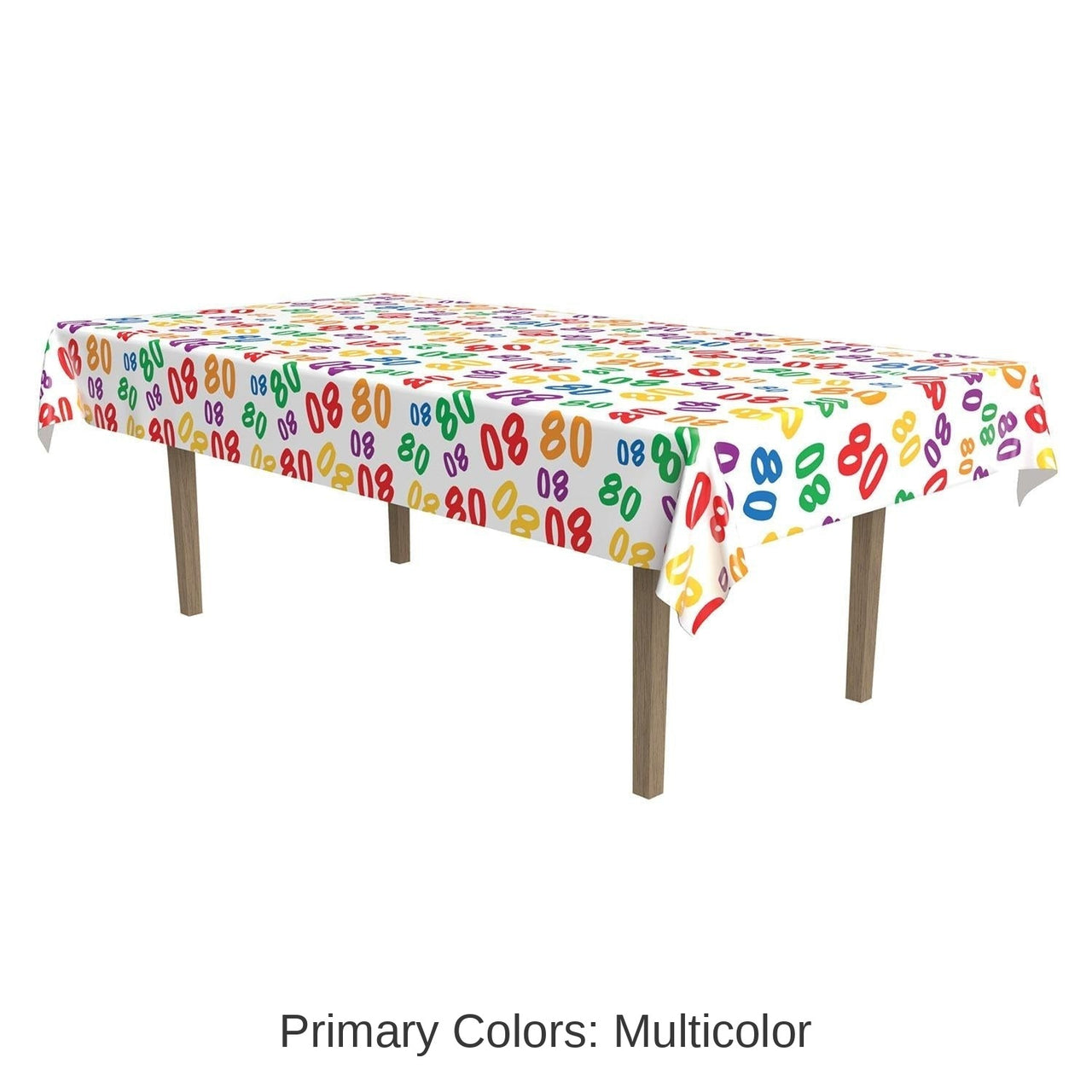 12 Pack Bulk 80th Birthday Party Tablecover