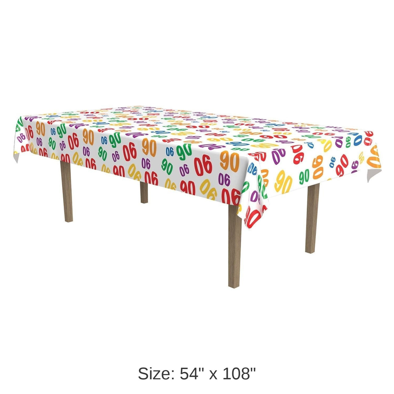 12 Pack Bulk 90th Birthday Party Tablecover