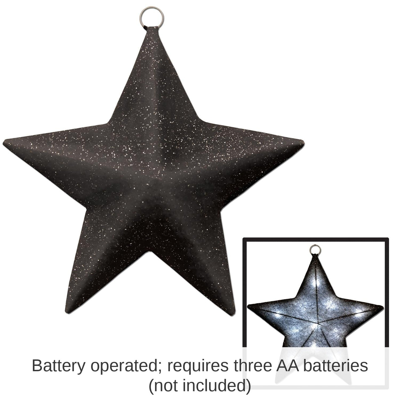 Light-Up Sparkle Party Star- Black