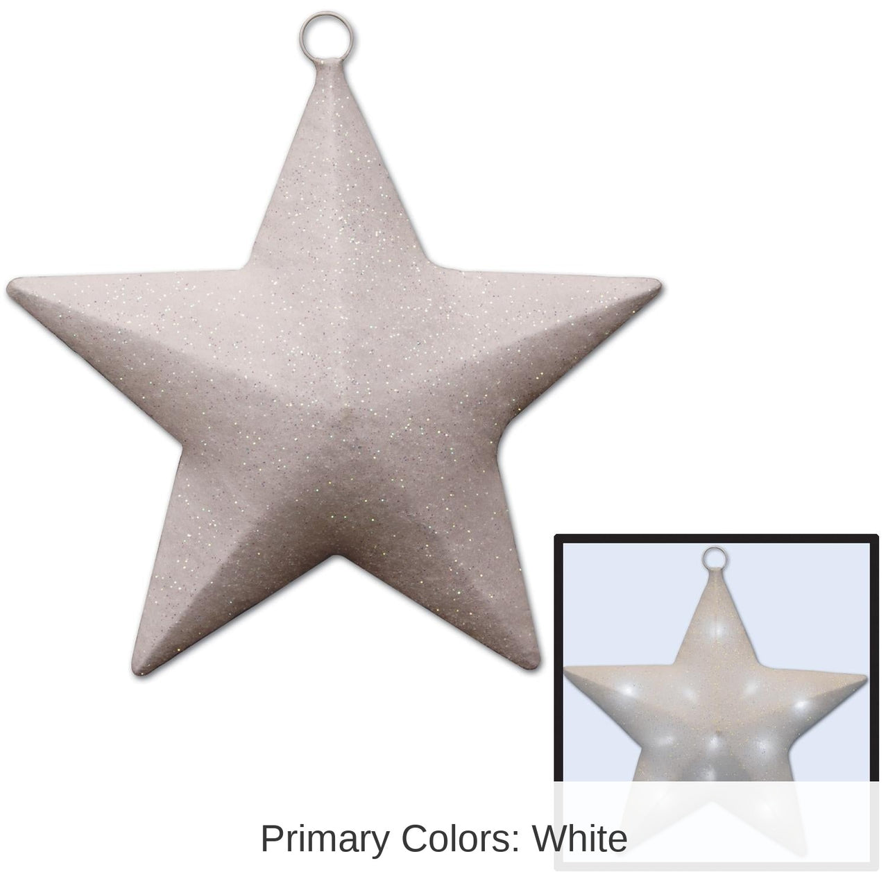 Light-Up Sparkle Party Star- White