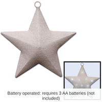 Light-Up Sparkle Party Star- White