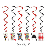 30 Piece Bulk Playing Card Party Whirls