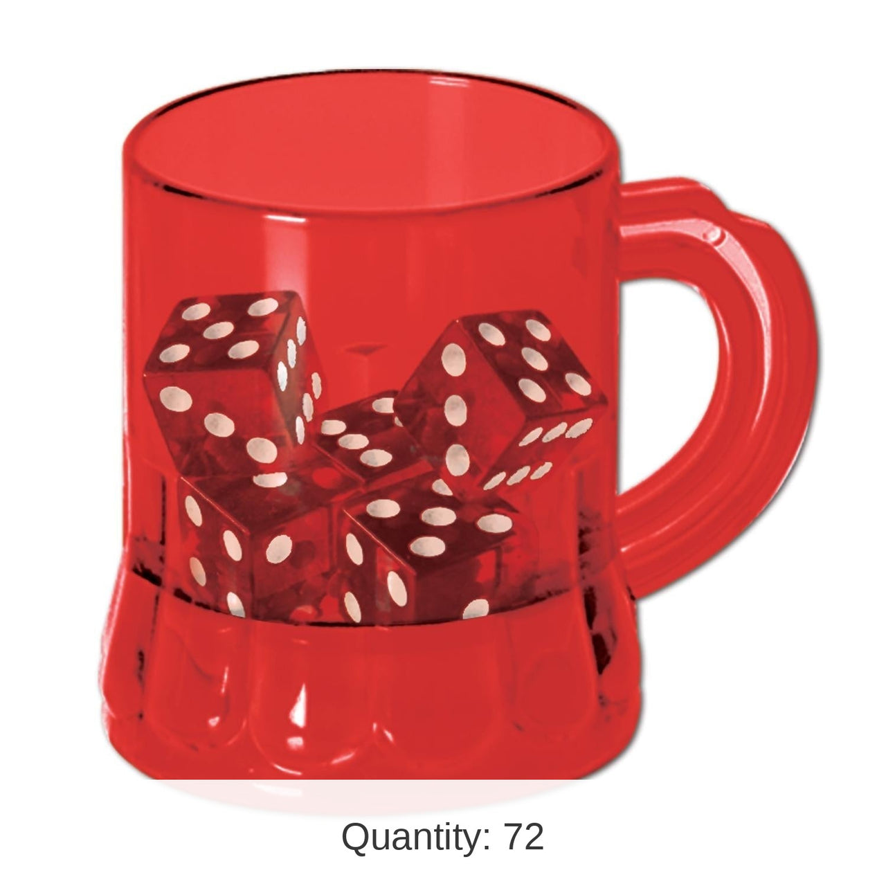 72 Pack Bulk Mug Shot with Dice Party Game