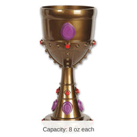 12 Pack Bulk Plastic Jeweled Goblet